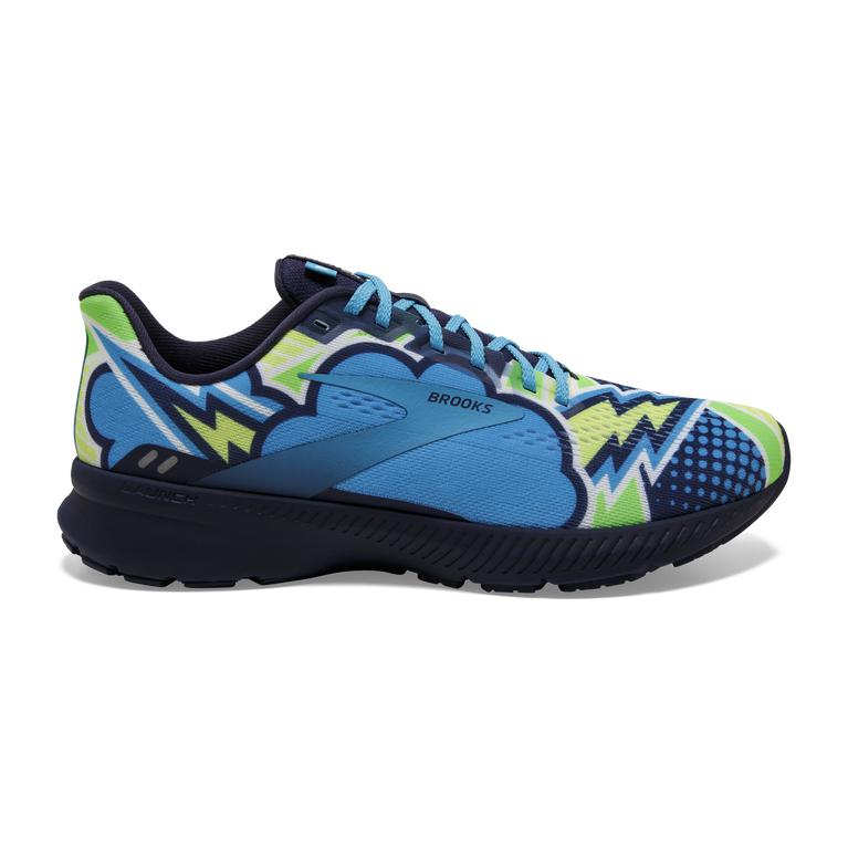 Brooks Launch 8 Light-Cushion Women's Road Running Shoes - Navy/Blue/Green (06412-XAYQ)